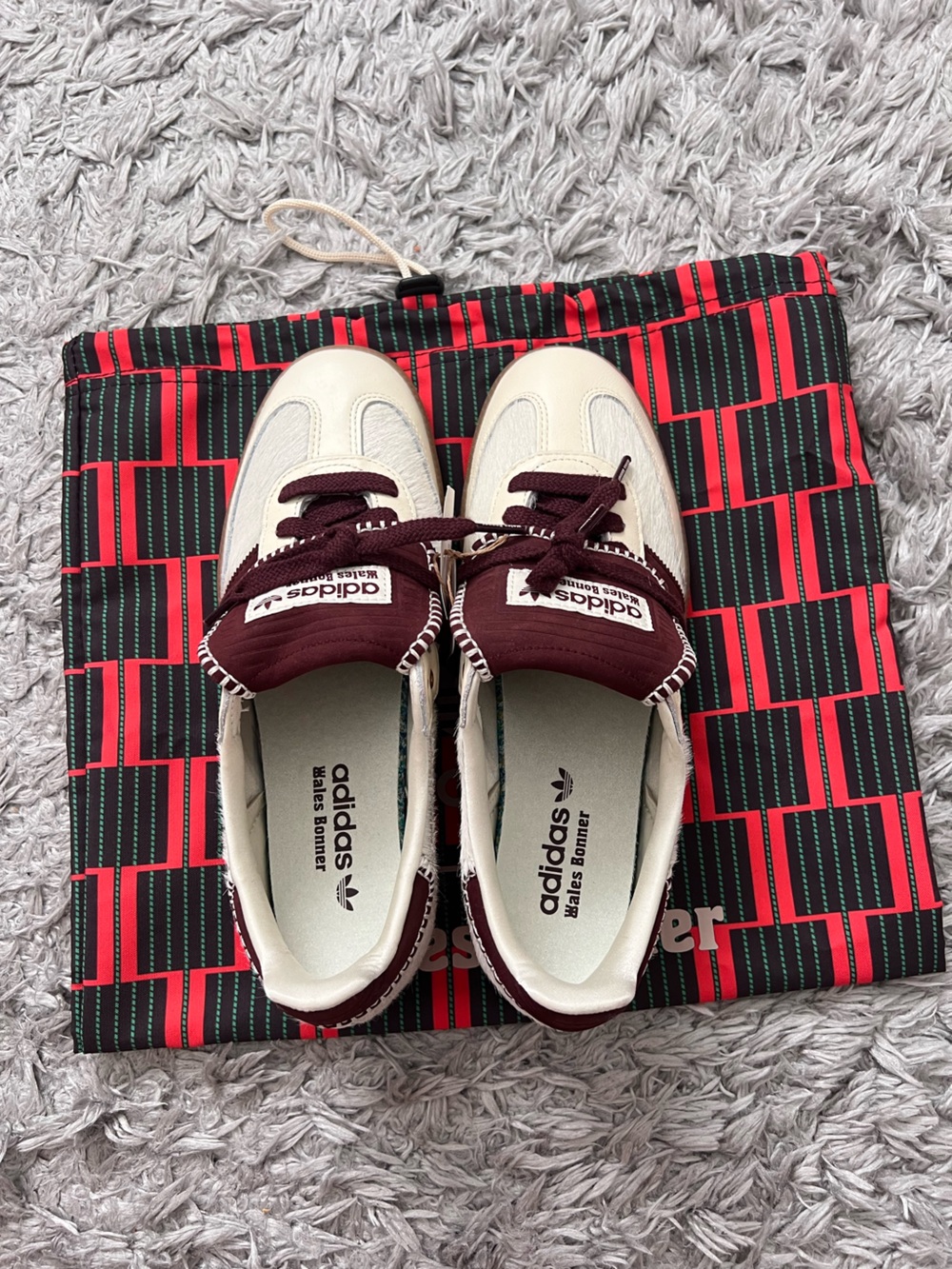Wales Bonner Adidas Samba pony hair tonal sneakers - Picture 7 of 10